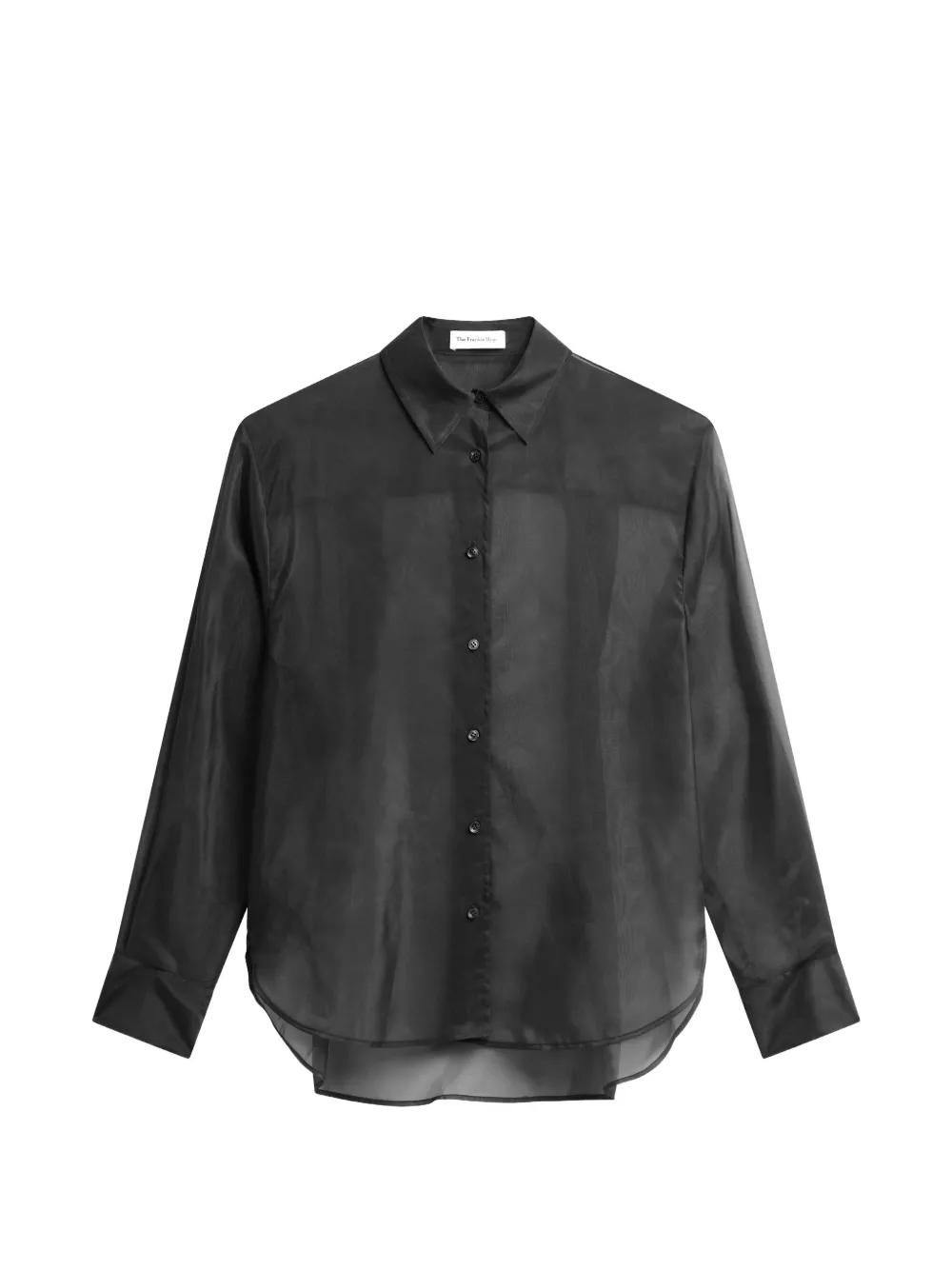 The Frankie Shop Peri sheer shirt in Black