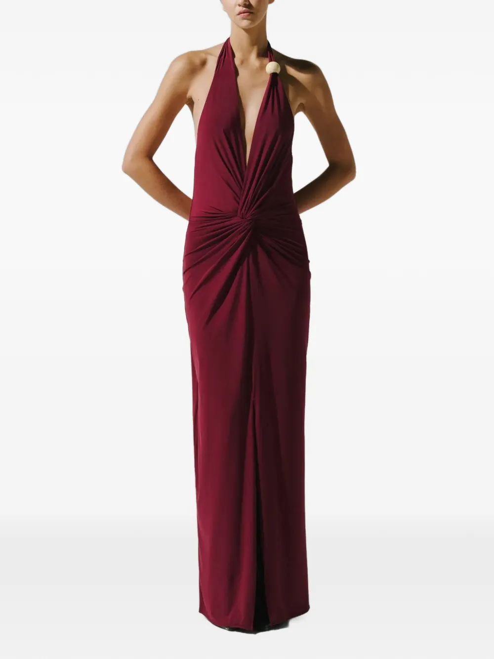 Baobab Eleonora Maxikleid mit Kunstharz - Rot