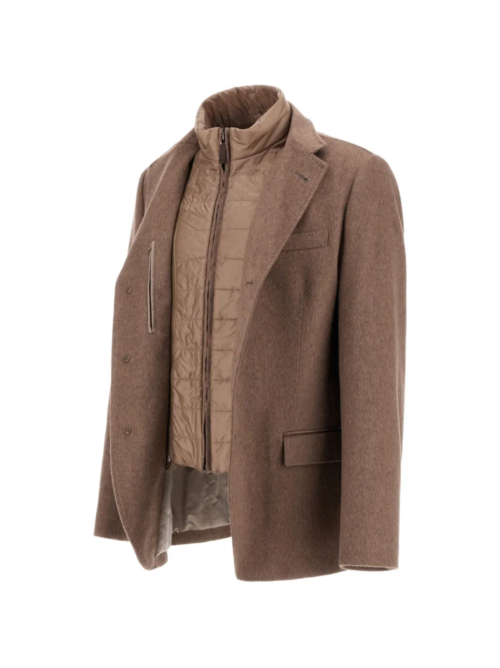 Herno Nylon Ultralight blazer met inzetstuk Bruin