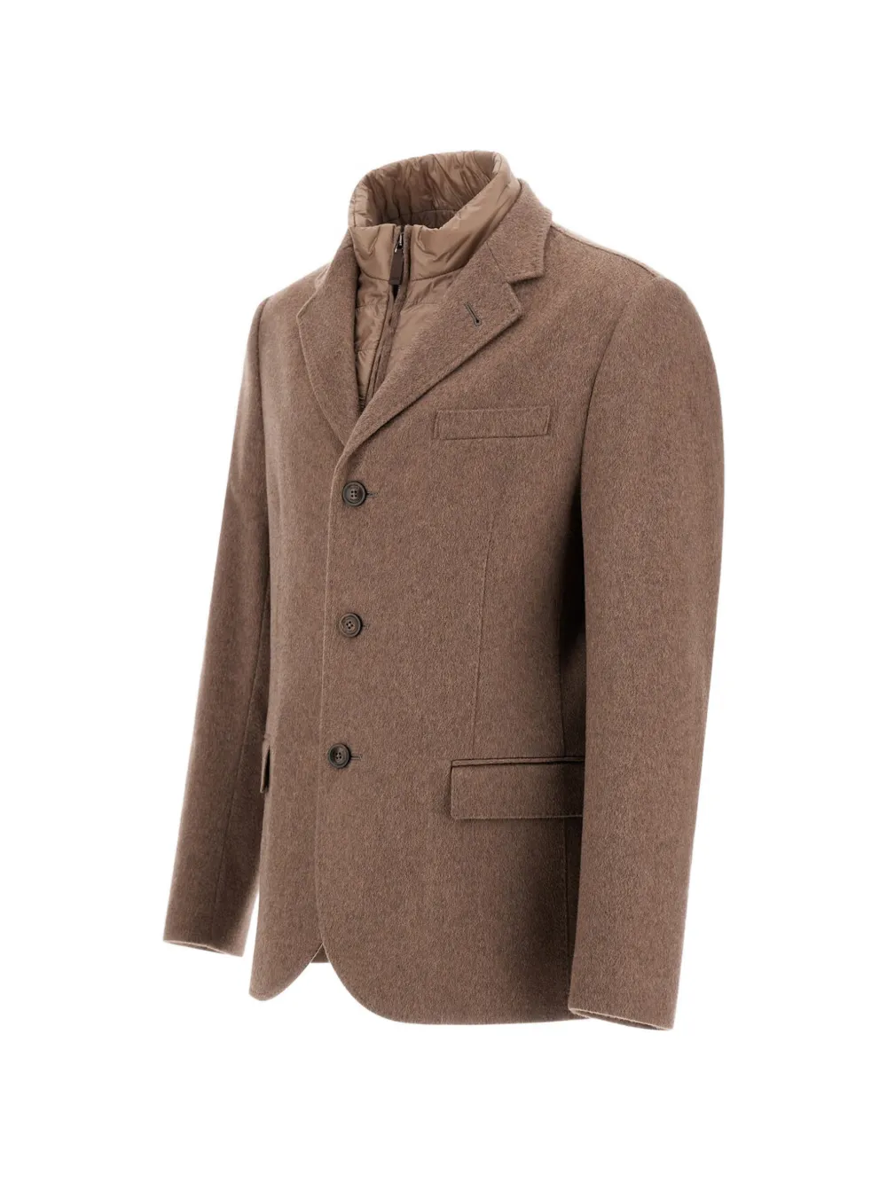 Herno Nylon Ultralight blazer met inzetstuk Bruin