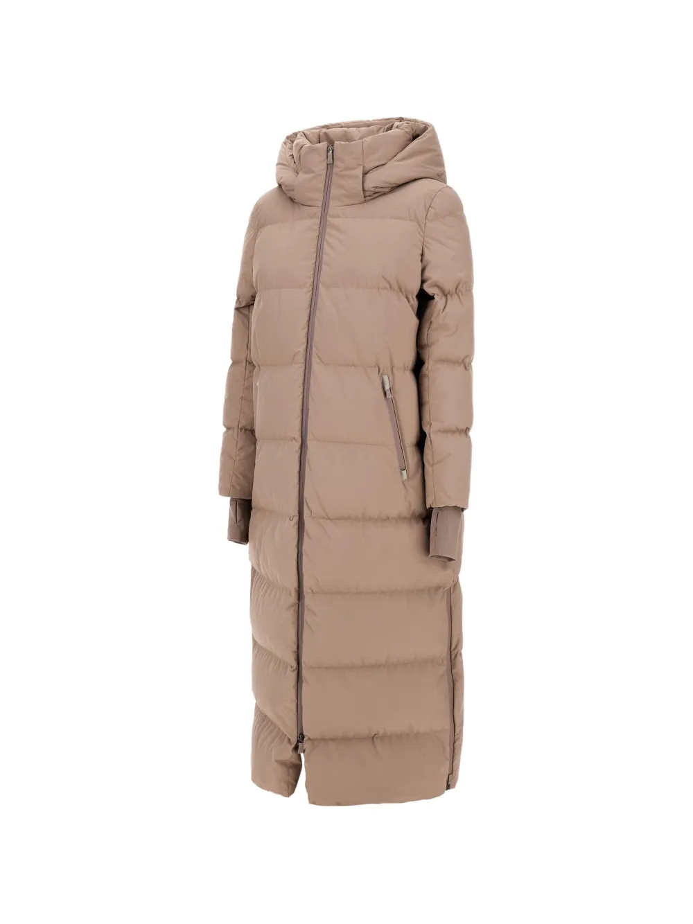 Herno Gestreepte gewatteerde jas Beige