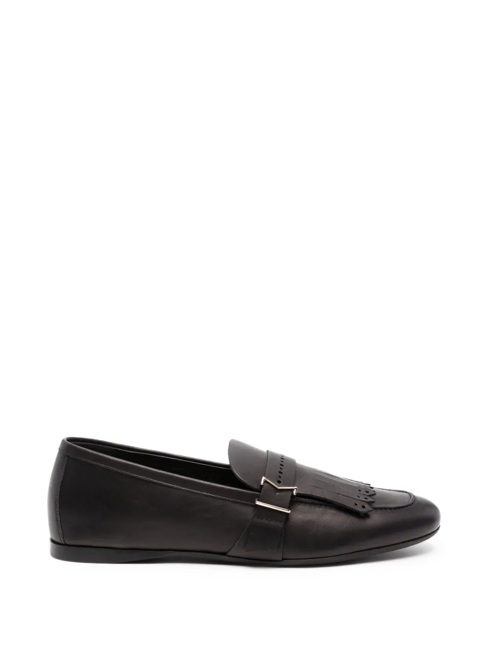 Max Mara leather loafers with fringe - black - Noir Max Mara leather loafers with fringe - black - Noir