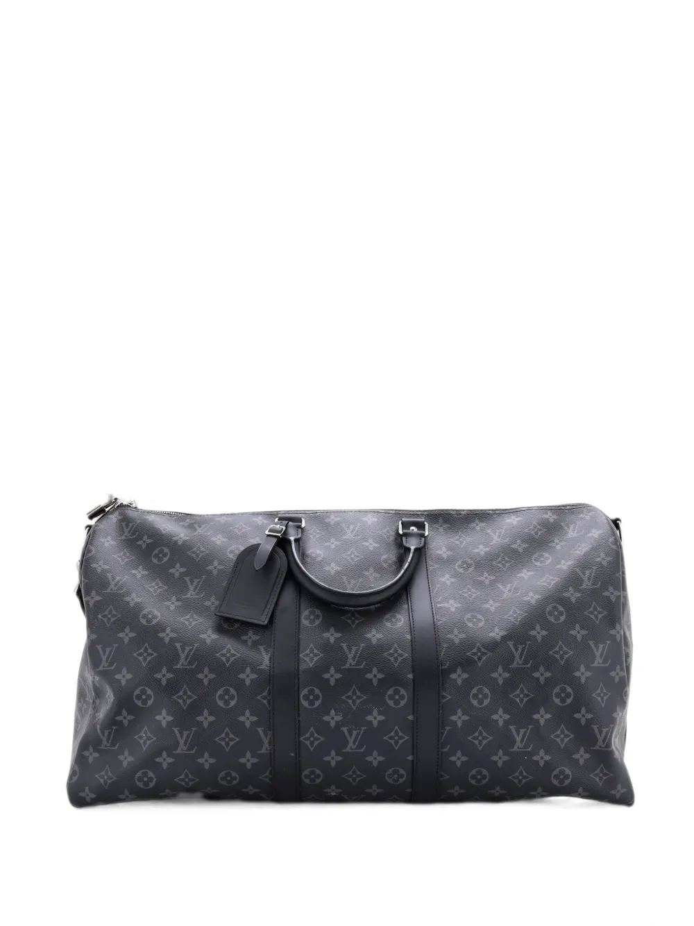 Louis Vuitton Pre-Owned Keepall Bandouliere Bag Monogram Eclipse Canvas 55 travel bag - Black