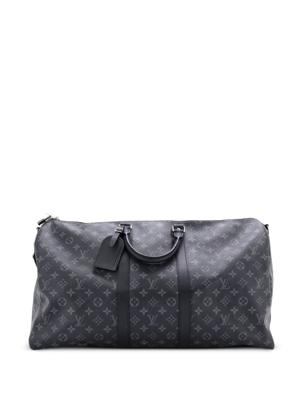 Louis Vuitton Pre-Owned Keepall Bandouliere Bag Monogram Eclipse Canvas 55 travel bag - Black