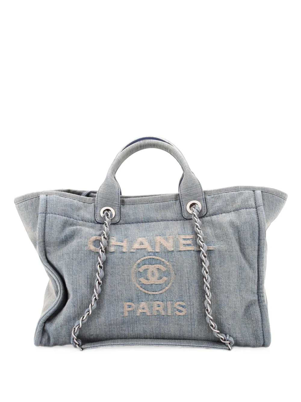 CHANEL Pre-Owned Deauville NM Denim Medium tote bag - Bleu