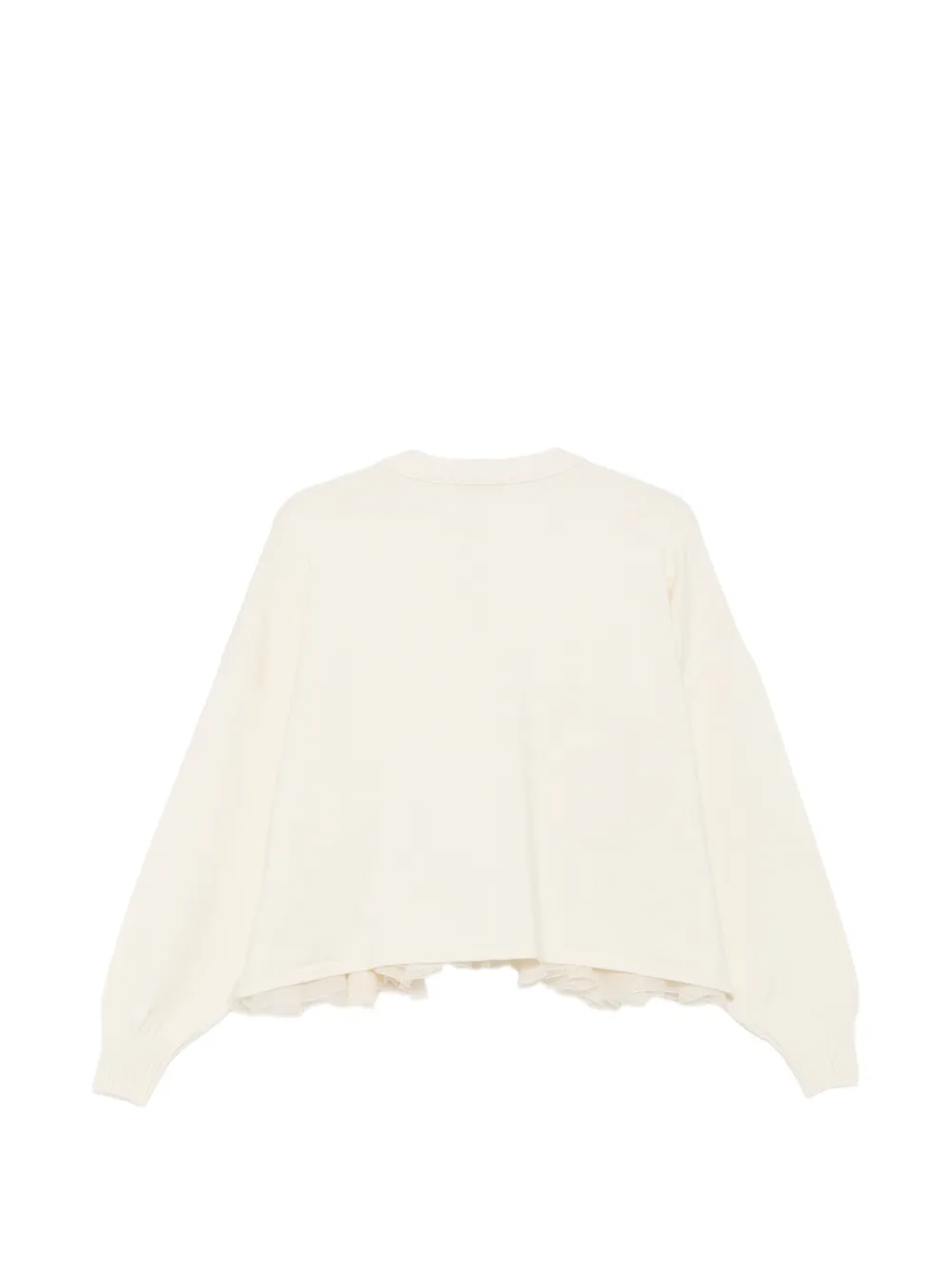 Alberta Ferretti ruffled-trim sweater Beige