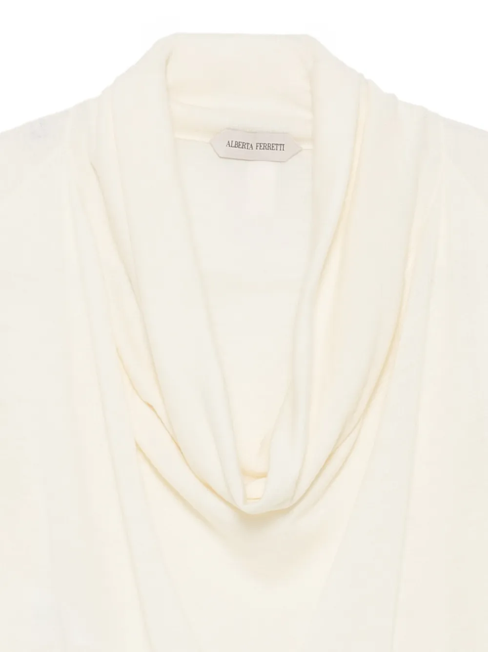 Alberta Ferretti cowl-neck sweater Beige