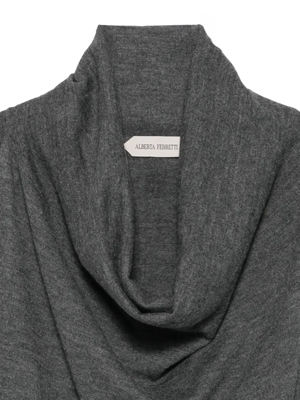 Alberta Ferretti cowl-neck sweater Grijs
