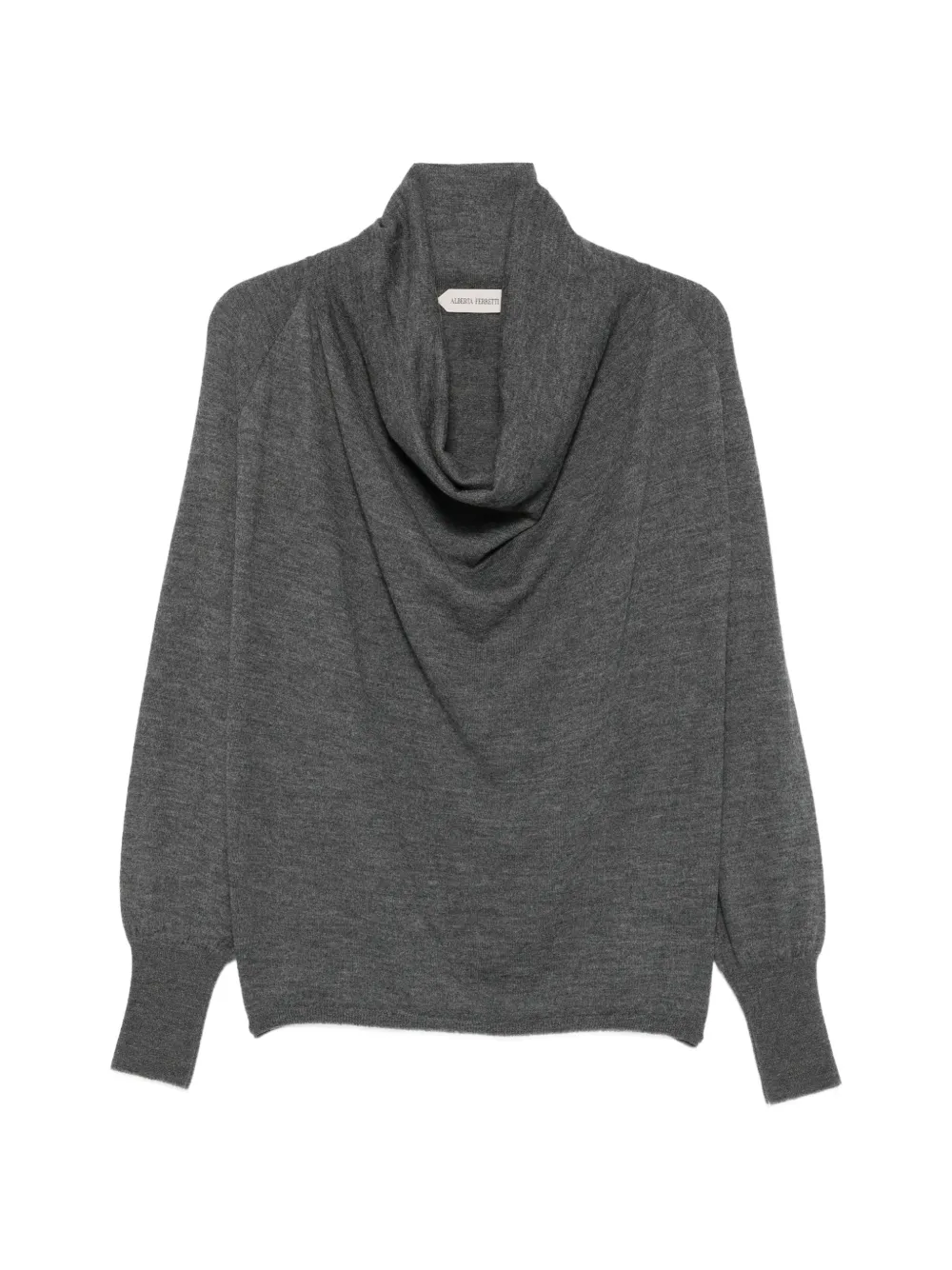 Alberta Ferretti cowl-neck sweater Grijs