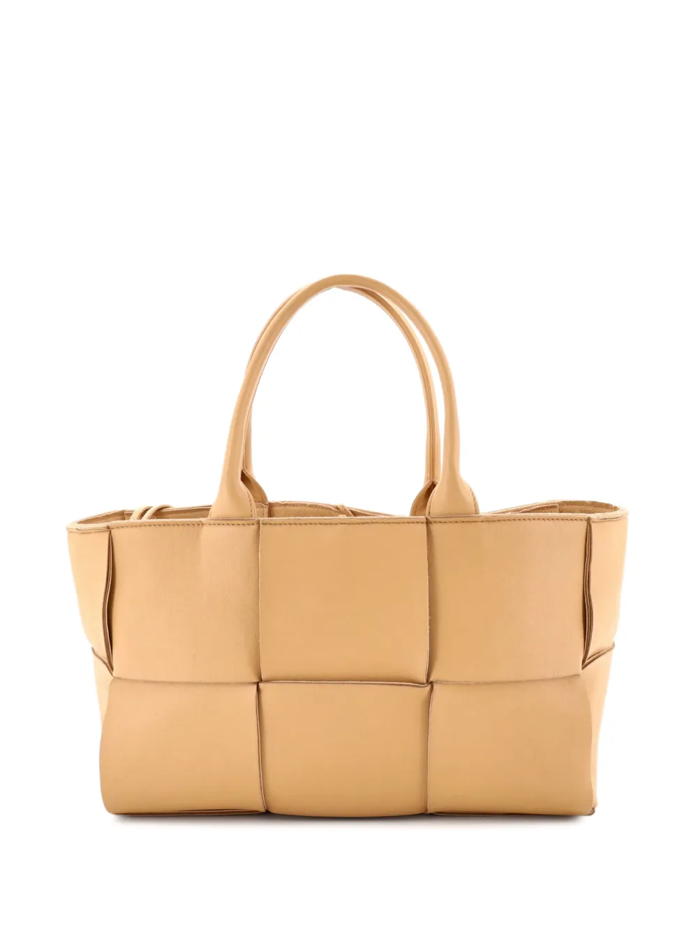 Bottega Veneta Pre-Owned Arco Maxi Intrecciato Leather Small tote bag - Nude