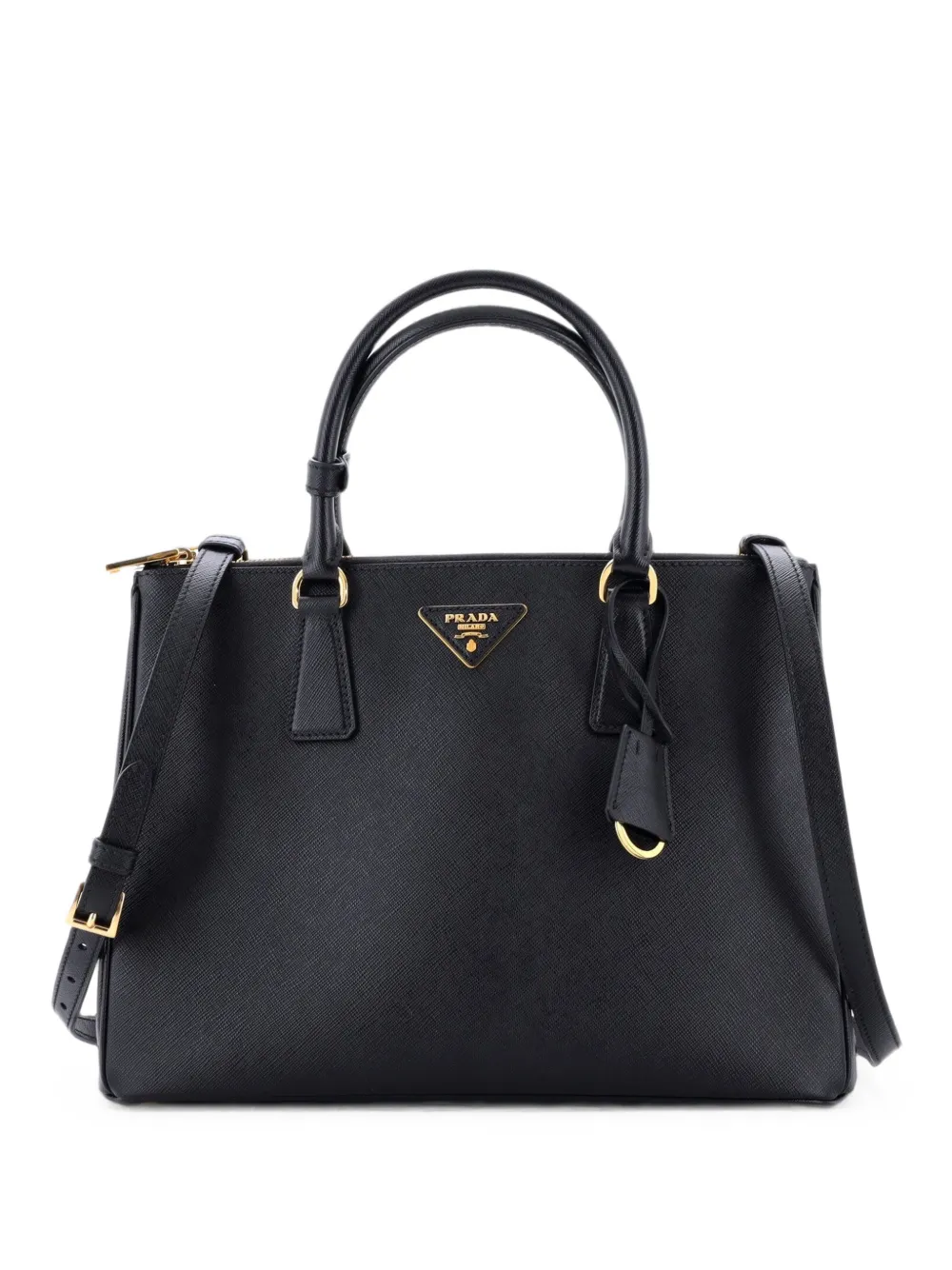 Prada Pre-Owned Galleria Double Zip Saffiano Leather Medium tote bag - Noir Prada Pre-Owned Galleria Double Zip Saffiano Leather Medium tote bag - Noir