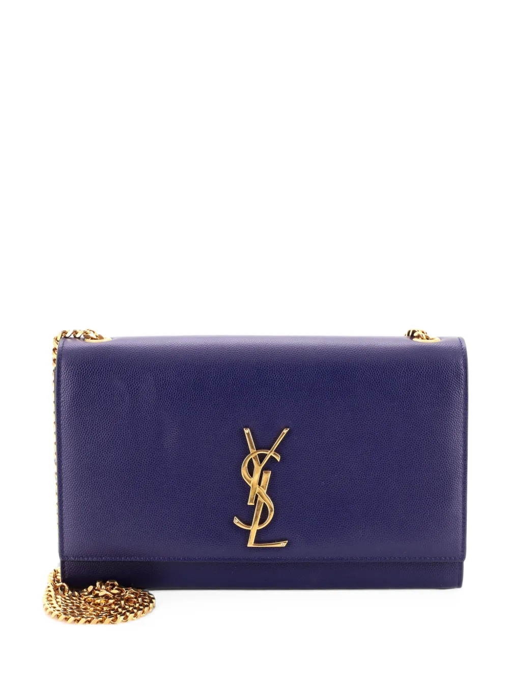 Saint Laurent Pre-Owned Classic Monogram Grainy Leather Medium crossbody bag - Blu