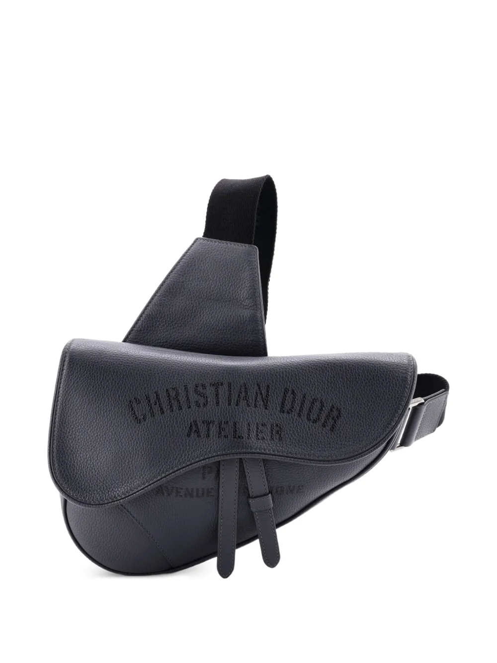 Christian Dior Pre-Owned Saddle Atelier Signature Printed Leather crossbody bag - Grau