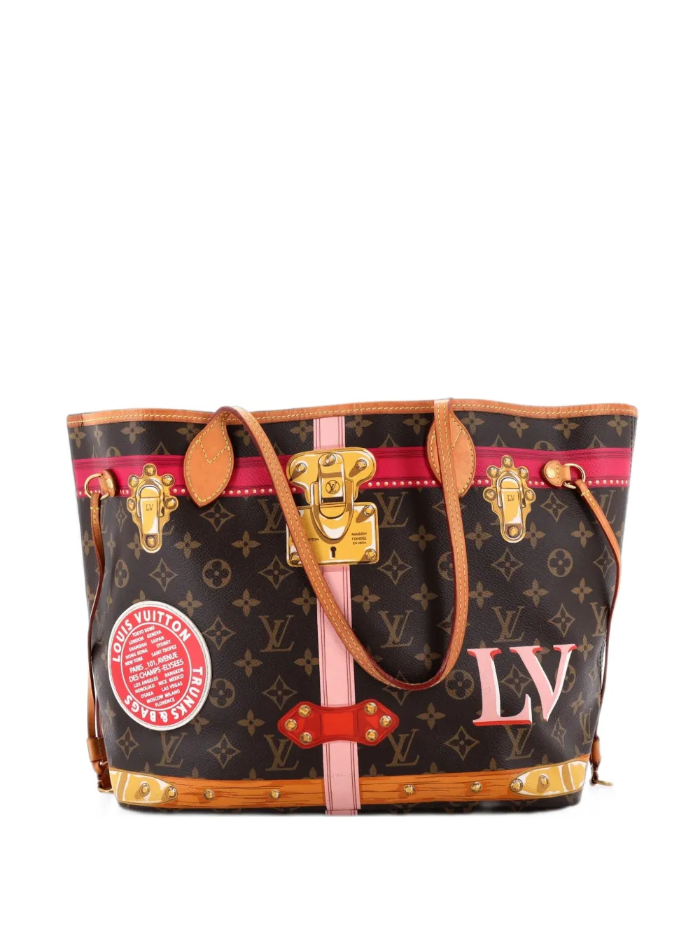 Louis Vuitton Pre-Owned Neverfull NM Limited Edition Summer Trunks Monogram Canvas MM tote bag - Marrone