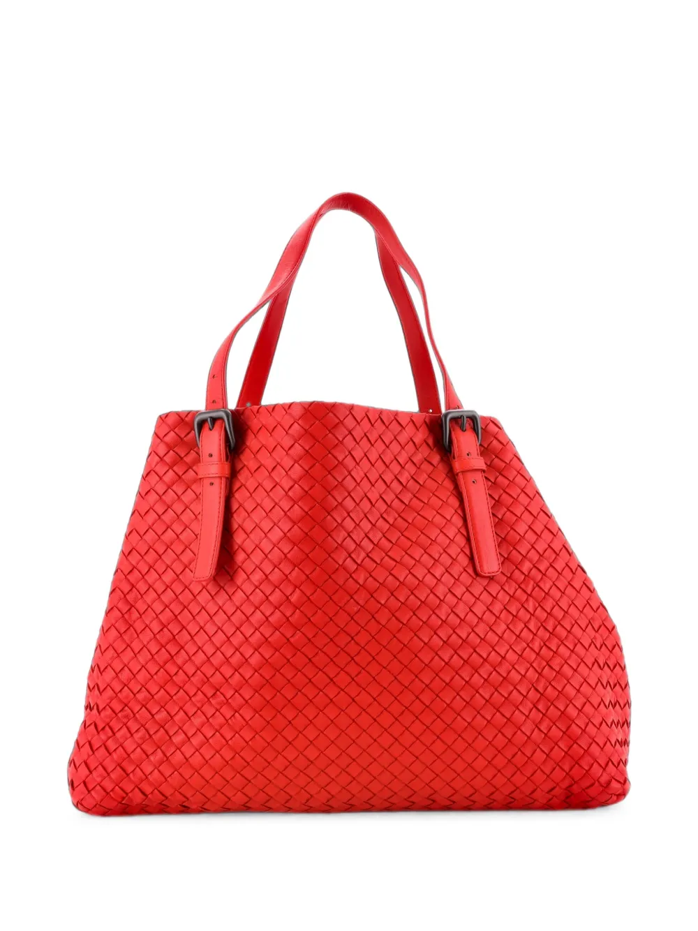 Bottega Veneta Pre-Owned A-Shape Intrecciato Nappa Large tote bag - Rosso