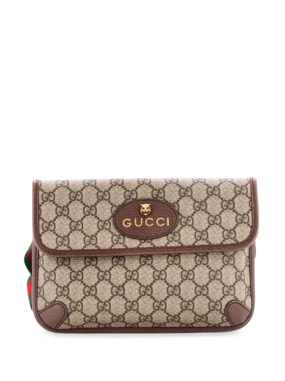 Gucci Pre-Owned Neo Vintage Flap GG Coated Canvas belt bag in Brown