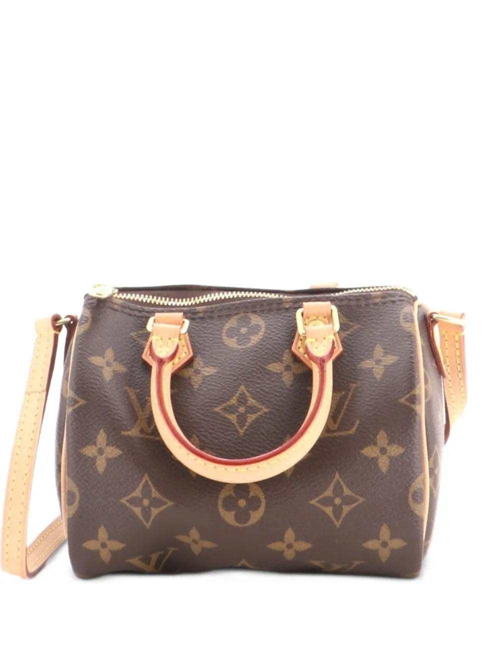 Louis Vuitton Pre-Owned Speedy Bandouliere Bag Monogram Canvas Nano crossbody bag - Braun