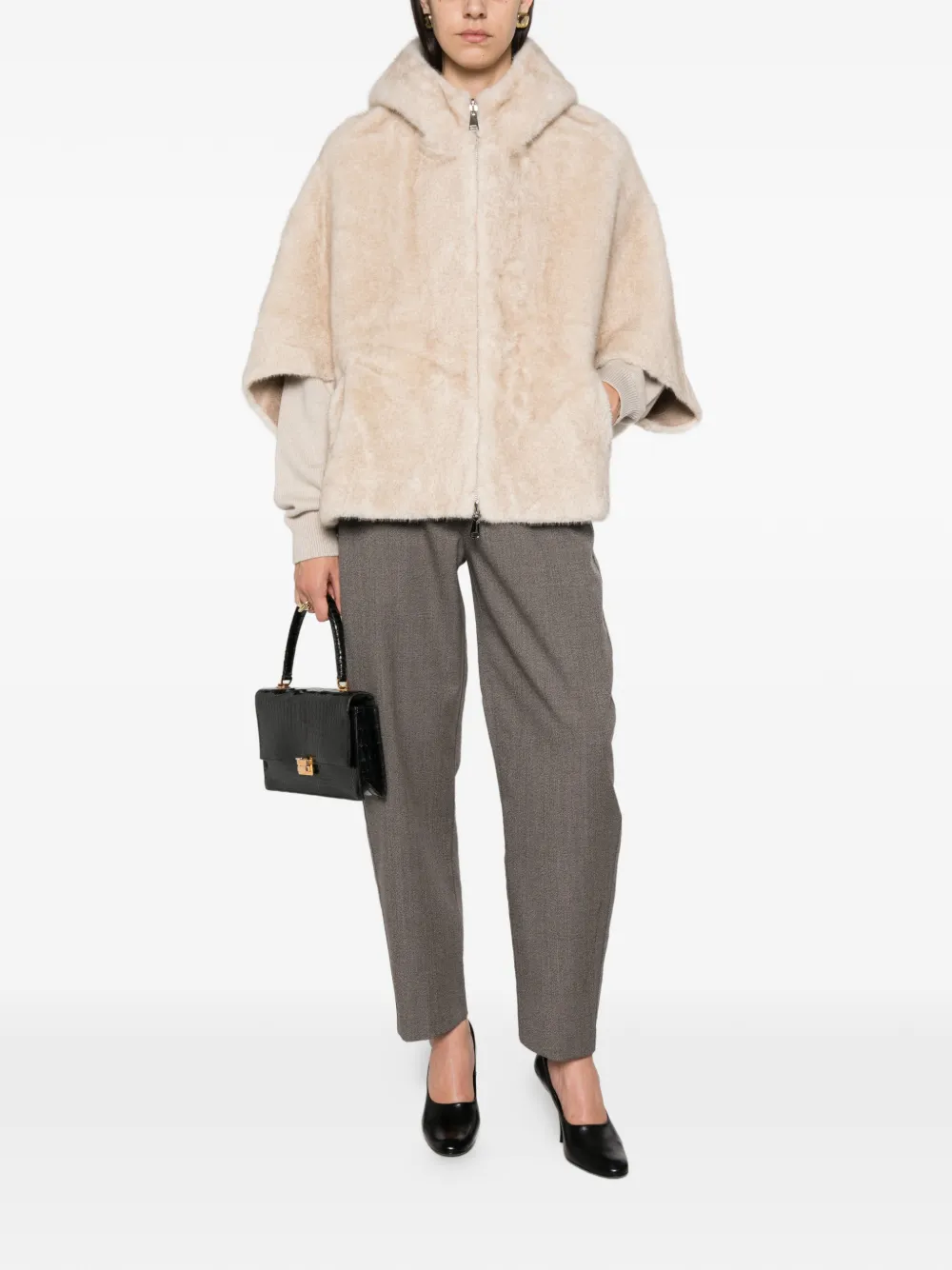 ZOE PARIS hooded reversible jacket