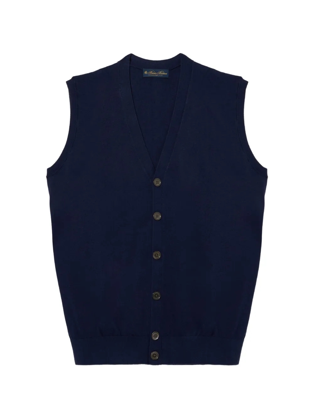 Brooks Brothers button-front V-neck cardigan vest - Blu