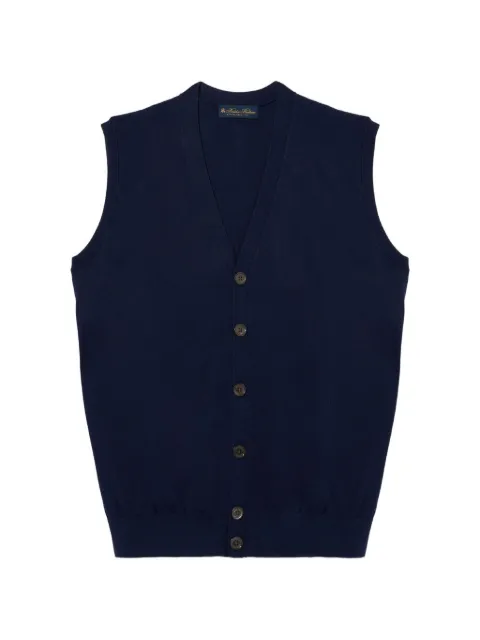 Brooks Brothers button-front V-neck cardigan vest