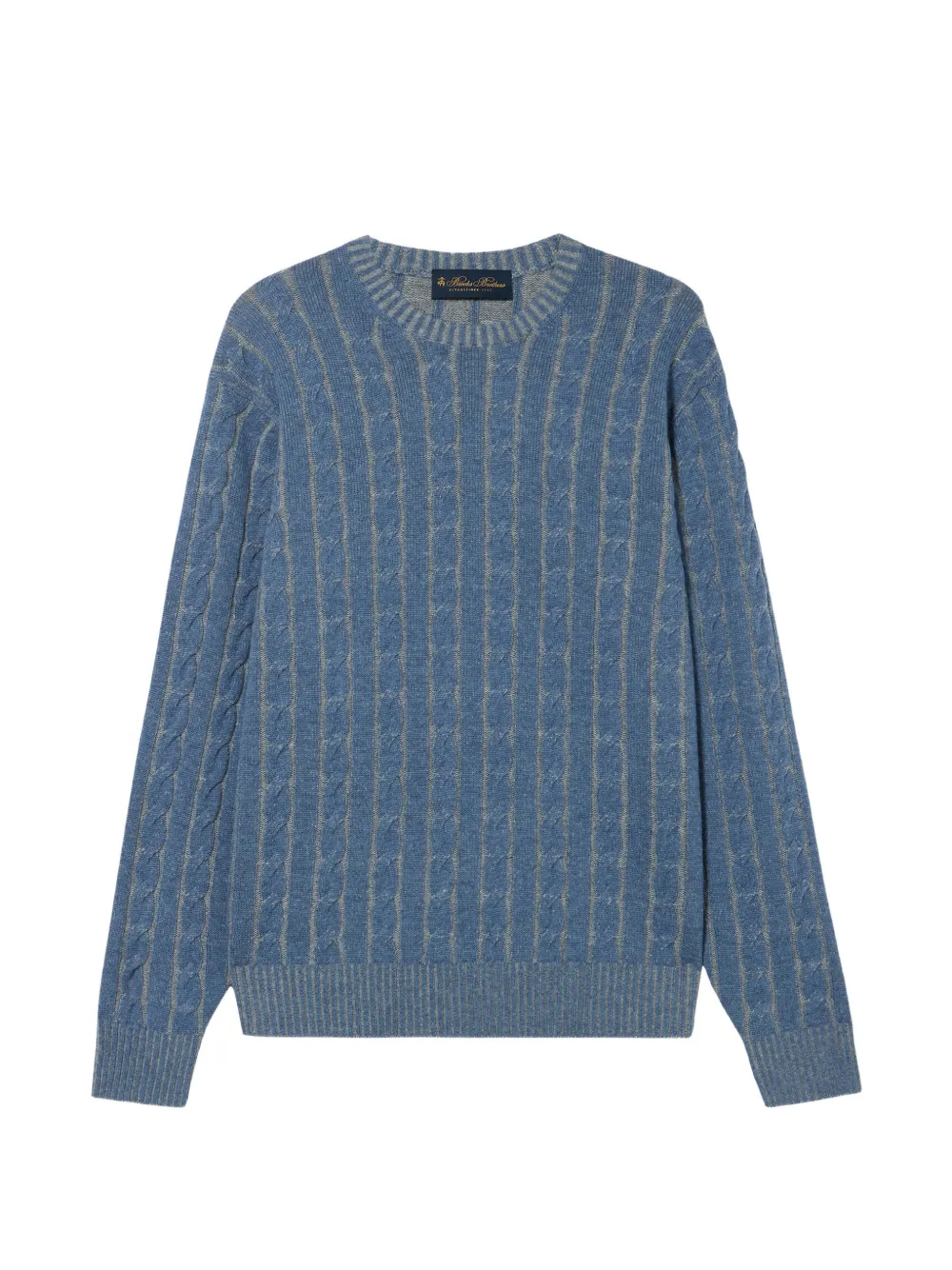 Brooks Brothers Kabelgebreide trui Blauw