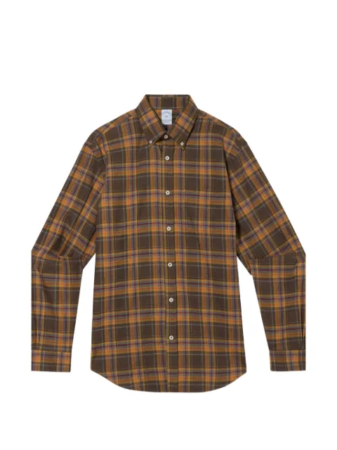 Brooks Brothers check-pattern button-down shirt