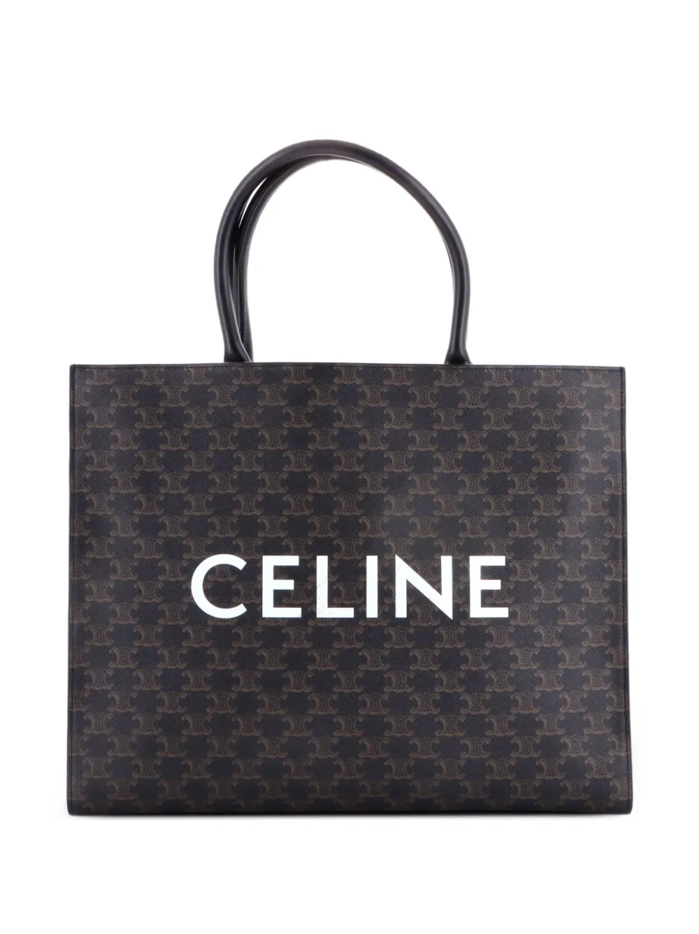 Celine Pre-Owned Horizontal Logo Cabas Triomphe Coated Canvas tote bag - Brown