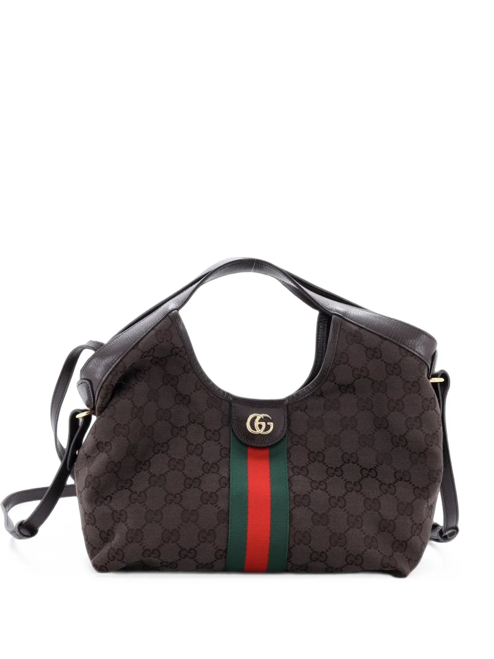 Gucci Pre-Owned petit cabas Giglio en toile GG - Marron Gucci Pre-Owned petit cabas Giglio en toile GG - Marron