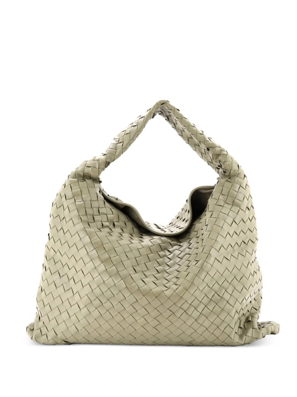 Bottega Veneta Pre-Owned Hop Intrecciato Leather Large hobo bag - Grün