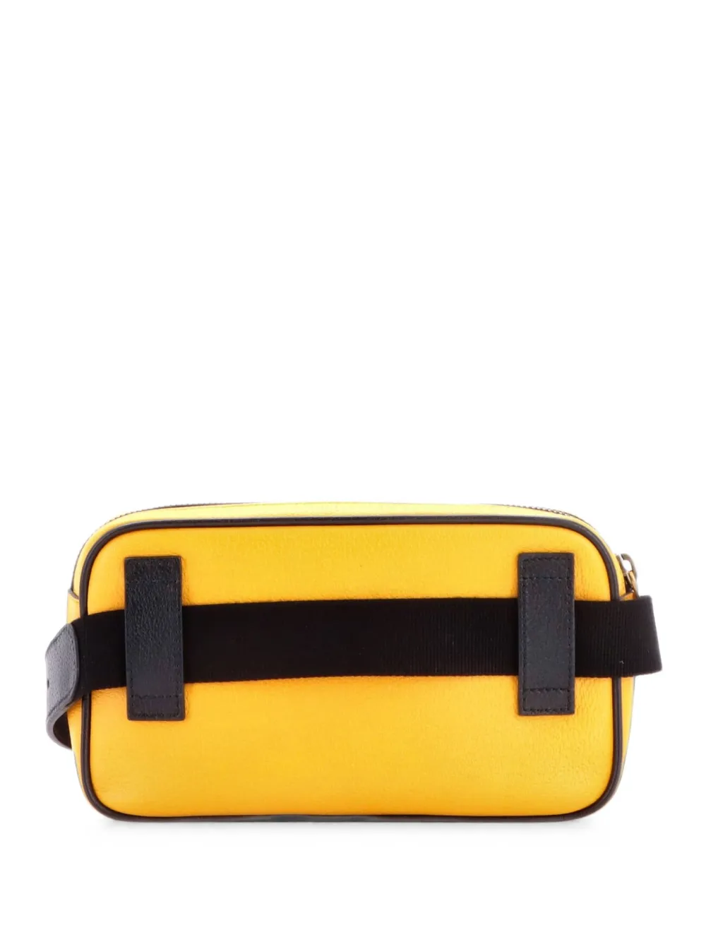 Gucci Pre-Owned Music Is Mine 100 Printed Leather Large belt bag - Giallo