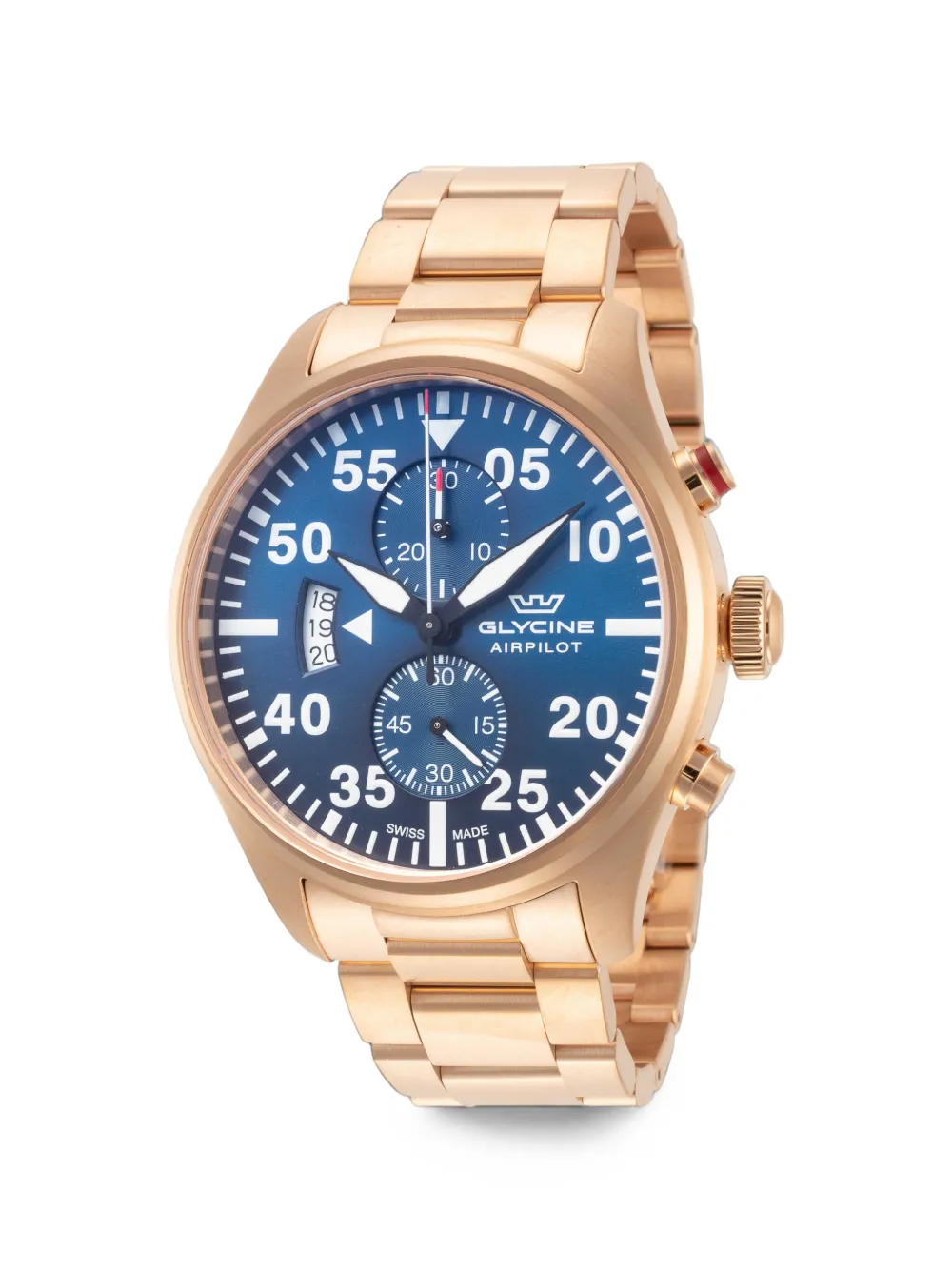 Glycine Airpilot Chrono 44mm watch - Blu
