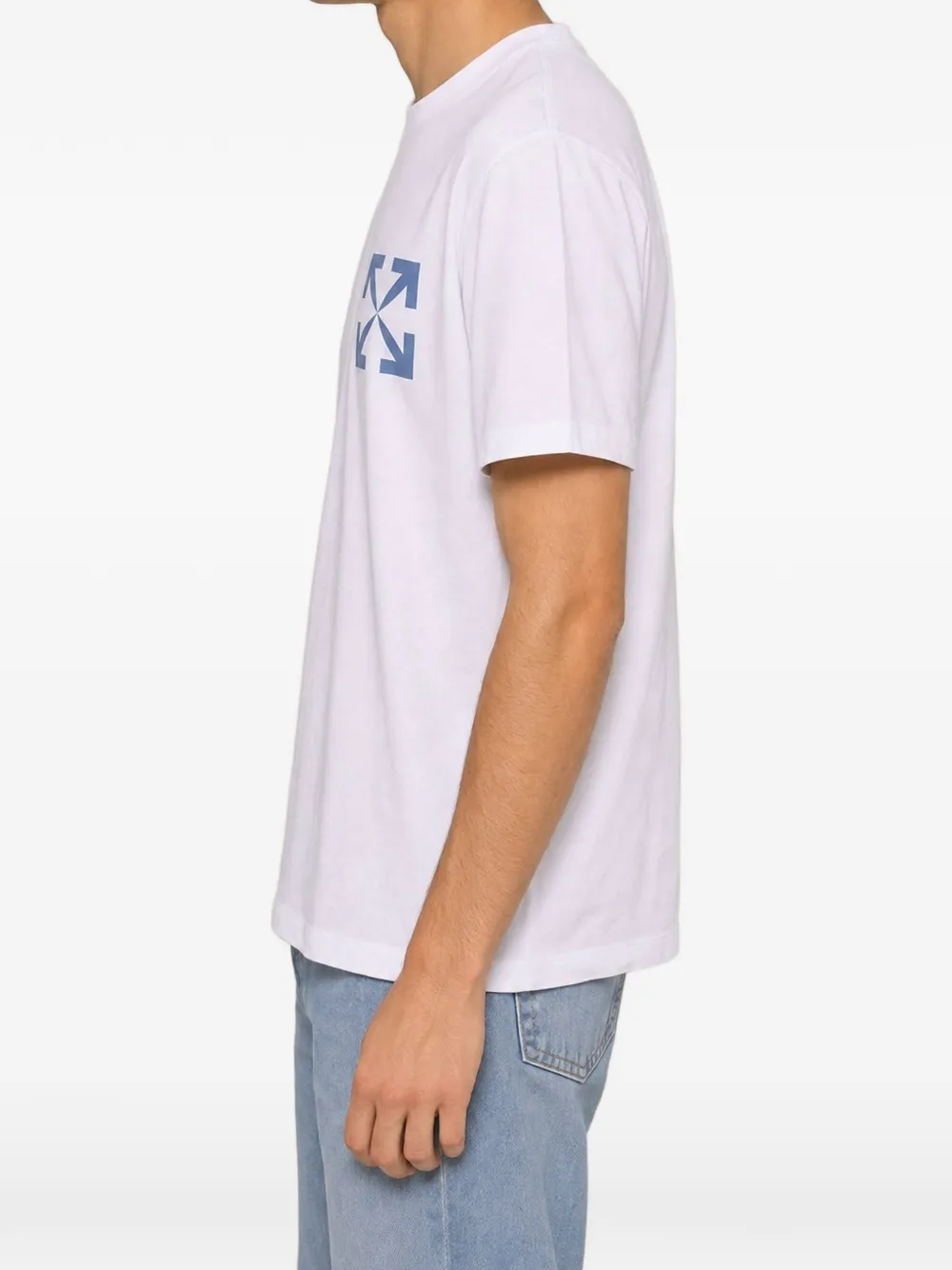 Off-White T-shirt met pijlprint Wit