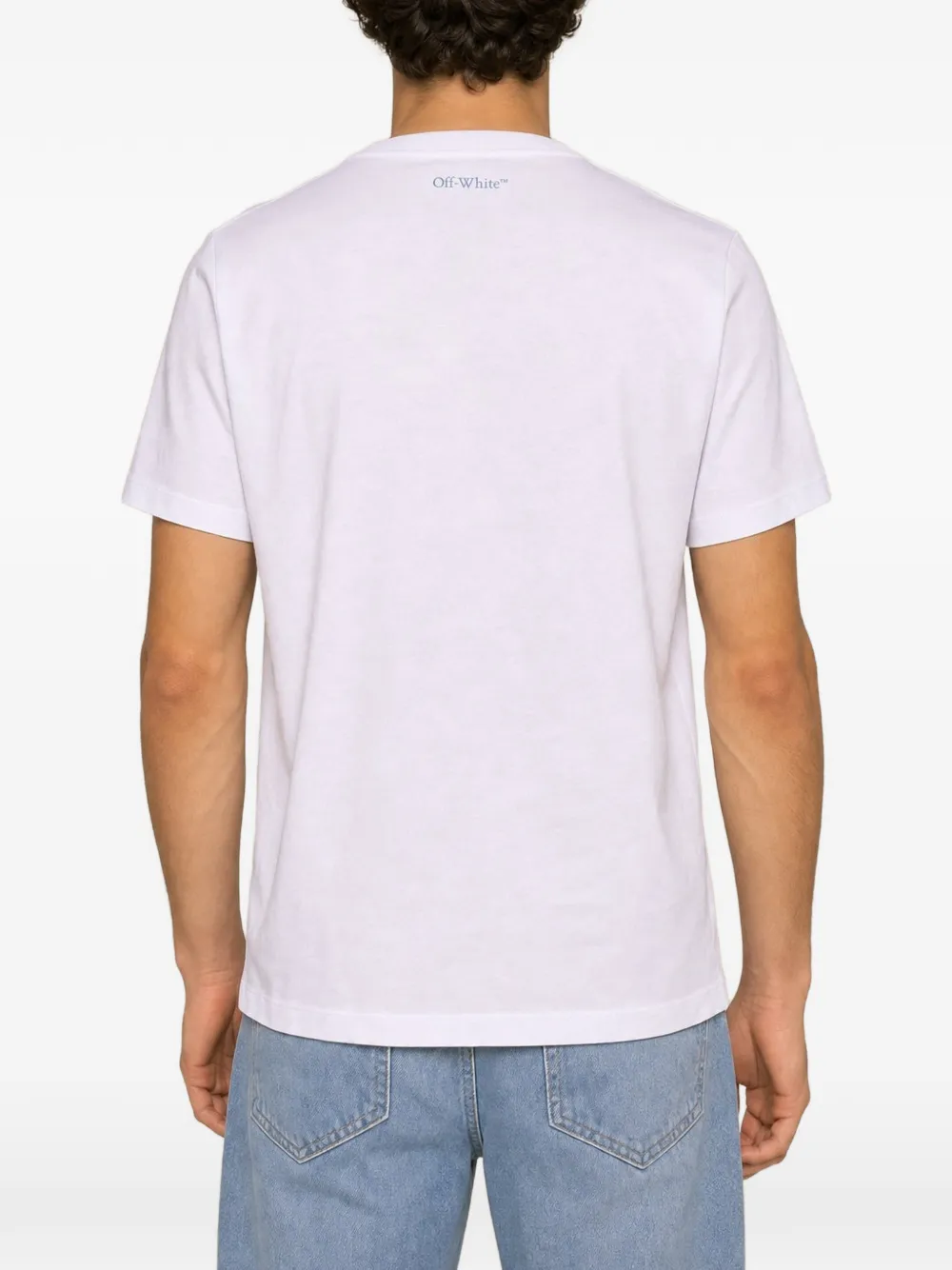 Off-White T-shirt met pijlprint Wit