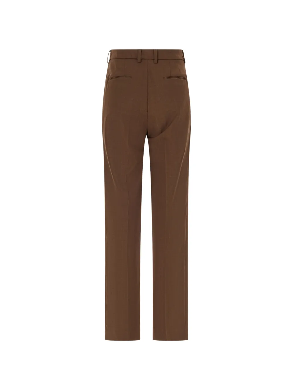 Cruna Pleated Straight-leg Trousers In Brown