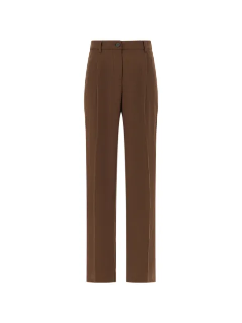 Cruna pleated straight-leg trousers
