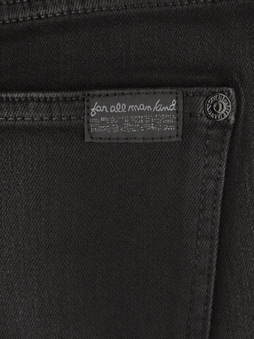 7 For All Mankind The Slim coated skinny jeans Zwart