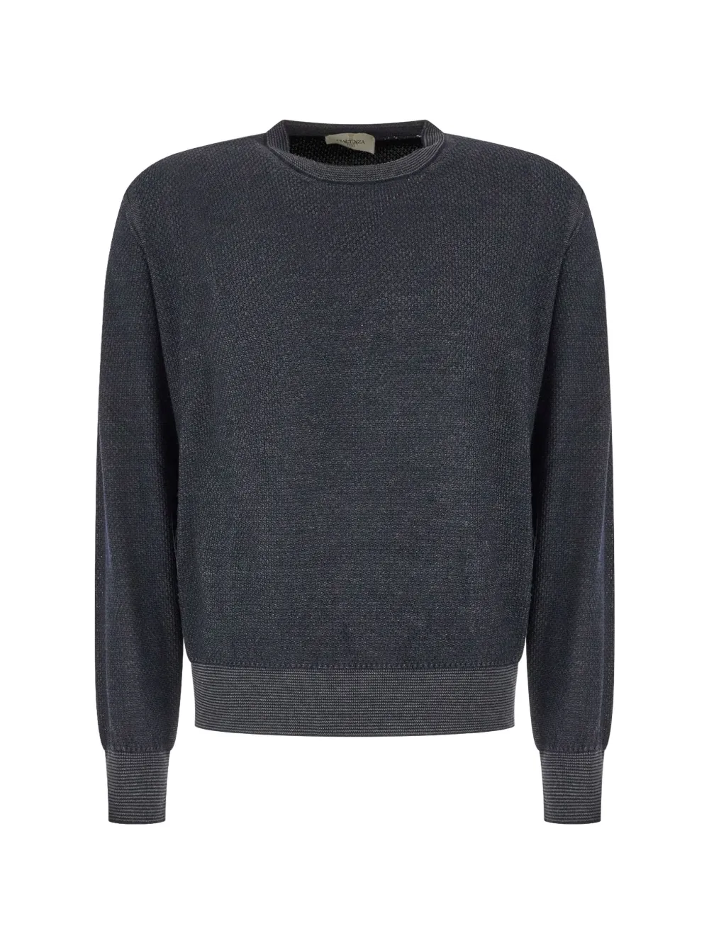 Piacenza Cashmere fine-knit ribbed-trim sweater Blauw