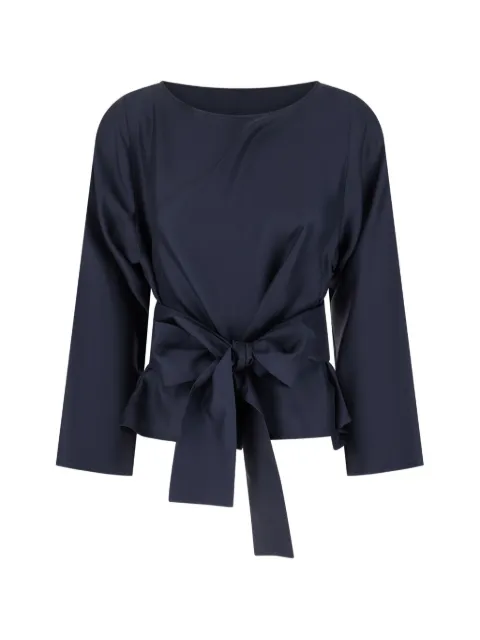 CO.GO bow-detail peplum top