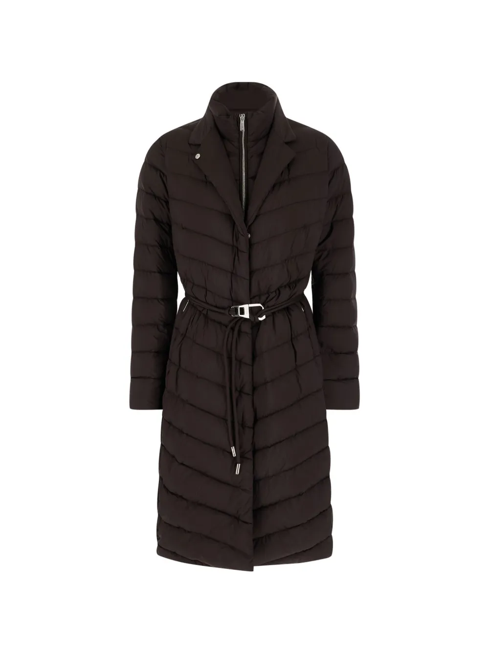Moorer belted quilted coat Bruin