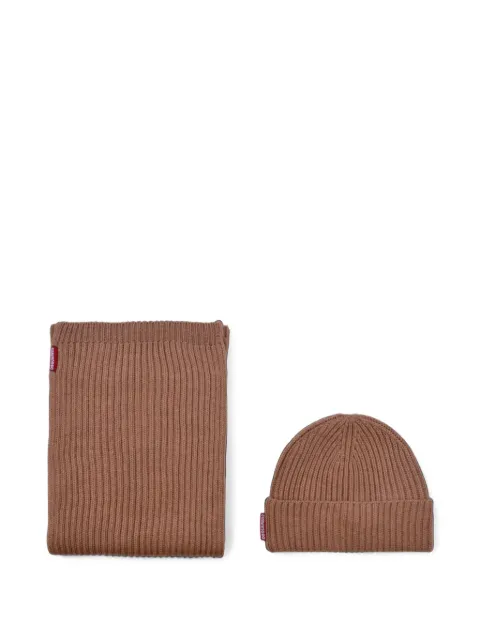DSQUARED2 English-rib-knit beanie hat and scarf set