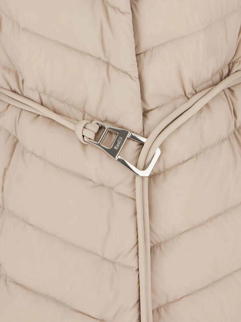 Moorer belted quilted coat Beige