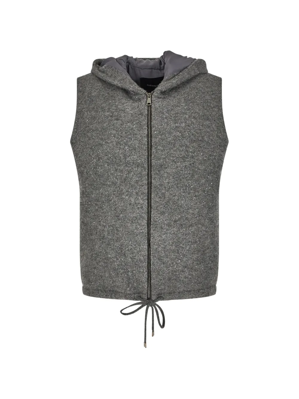 Fabiana Filippi sequin-embellished hooded gilet - Grey