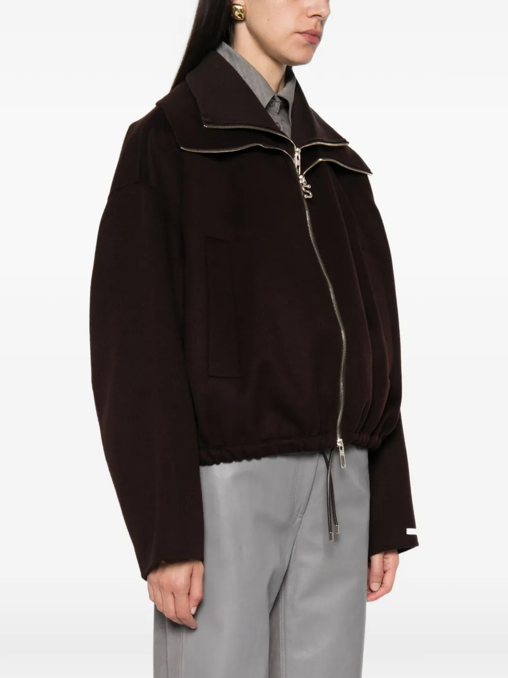 Sportmax SPXEmiro jack met trekkoord en ritssluiting Bruin