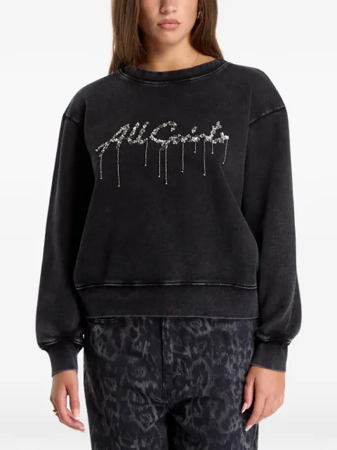 AllSaints Chains Pippa sequin-embellished logo-print sweater