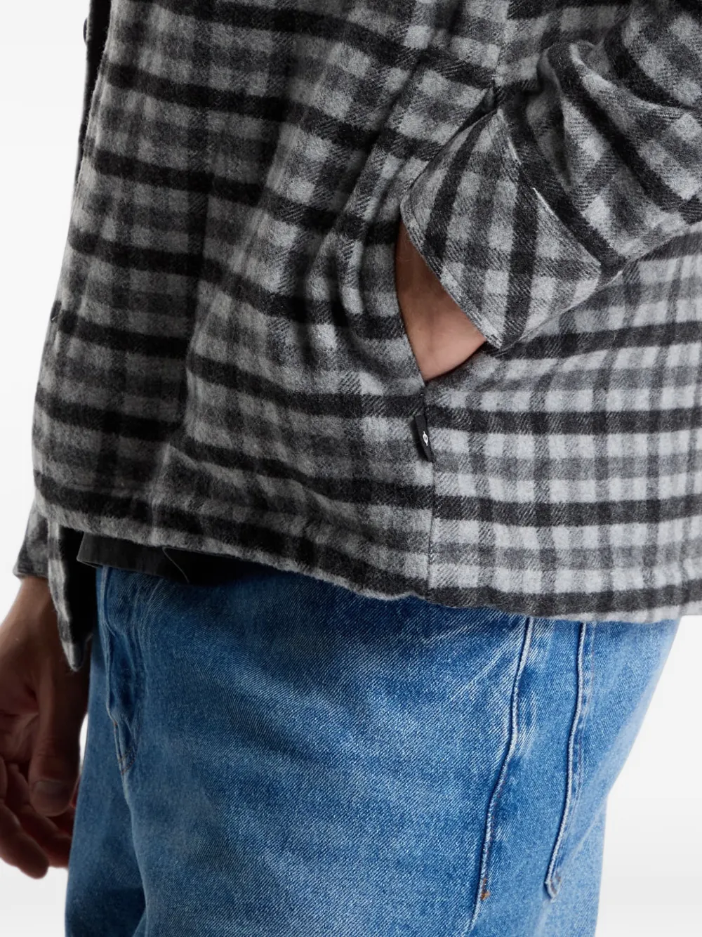 Samsoe & Samsoe Check-pattern Button-up Shirt In Gray