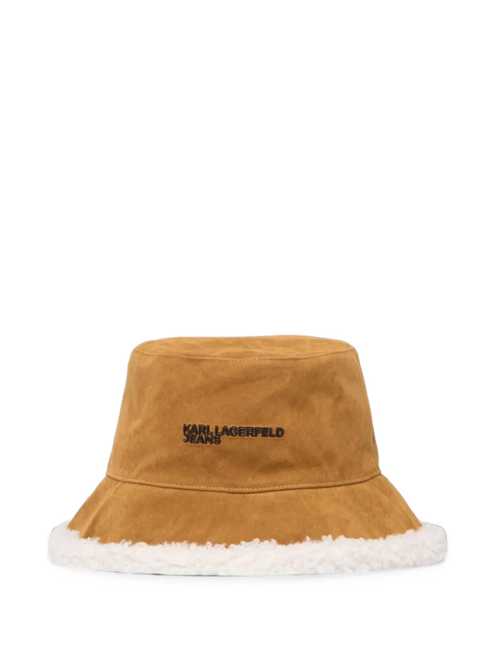 Karl Lagerfeld Jeans reversible faux-shearling bucket hat - Tons neutres Karl Lagerfeld Jeans reversible faux-shearling bucket hat - Tons neutres