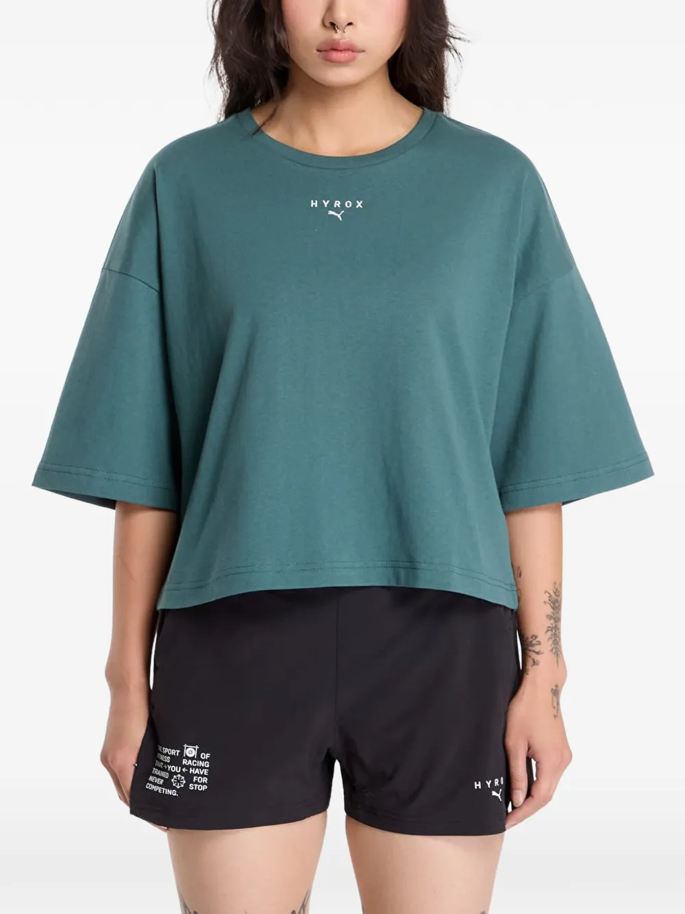 PUMA x Hyrox cropped T-shirt Groen