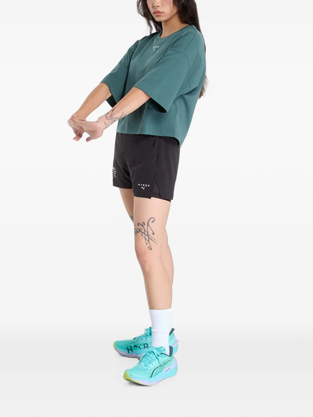 PUMA x Hyrox cropped T-shirt Groen