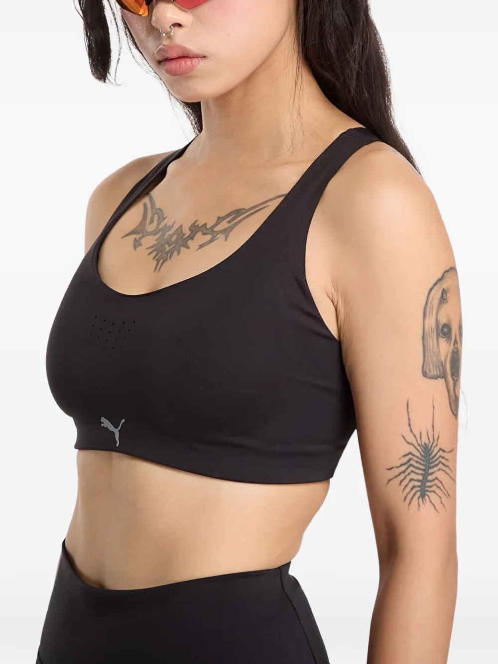 PUMA Pwrmode racerback bh-top Zwart