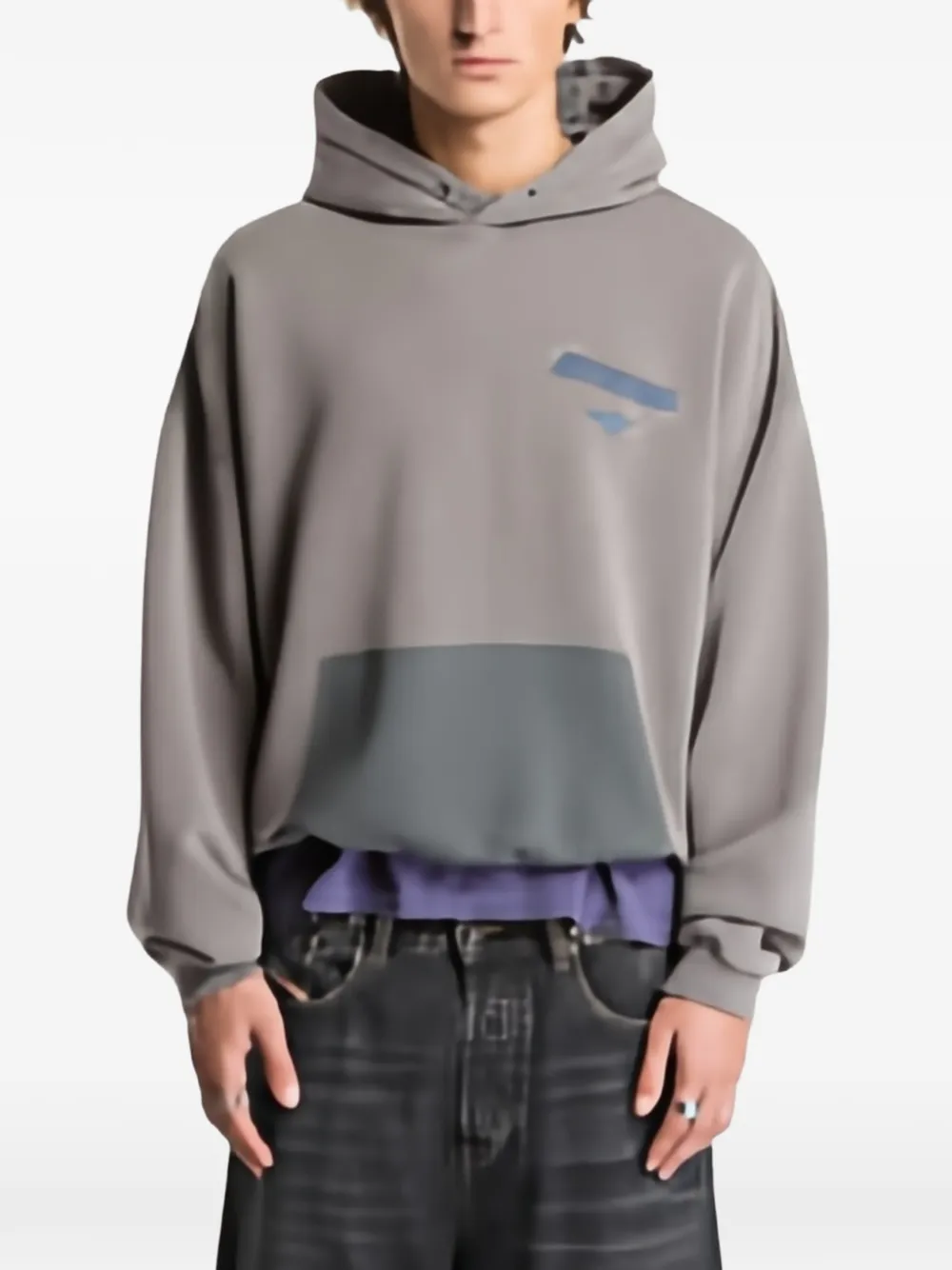 Represent Ransom Logo-print Hoodie In Gray